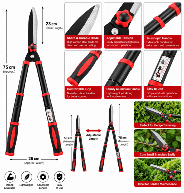 Telescopic Hedge Shears