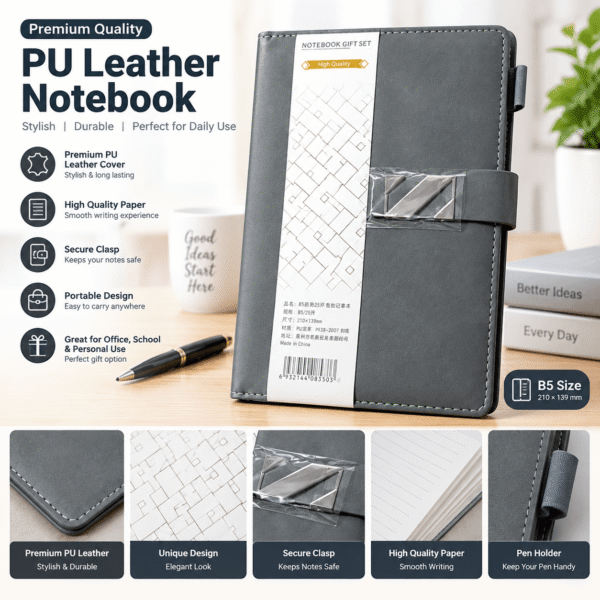 B6 leather notebook