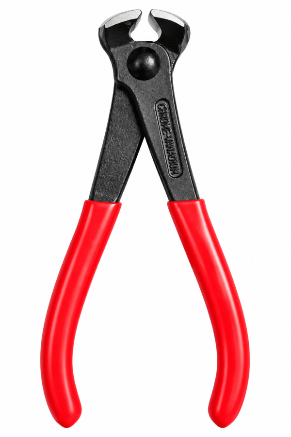 End Cutting Pliers with red handles and strong cutting jaws
