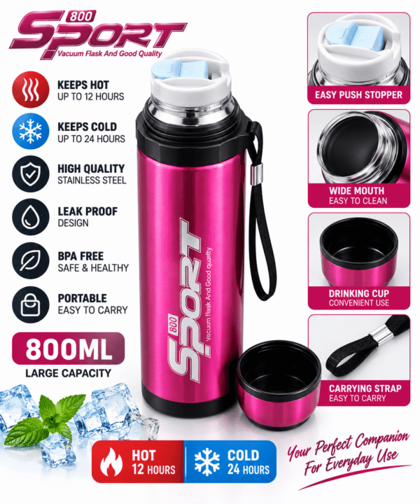 SPORT 800ml Stainless Steel Vacuum Flask