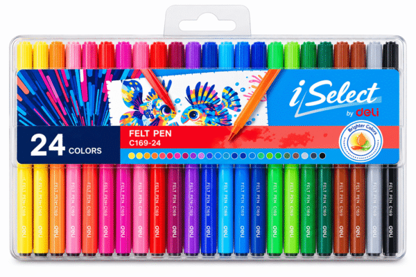 Deli 24 colors felt pens