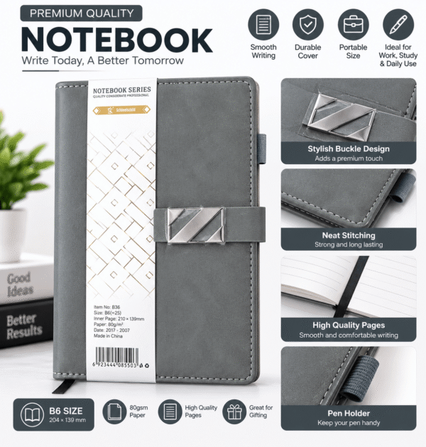 B6 leather notebook